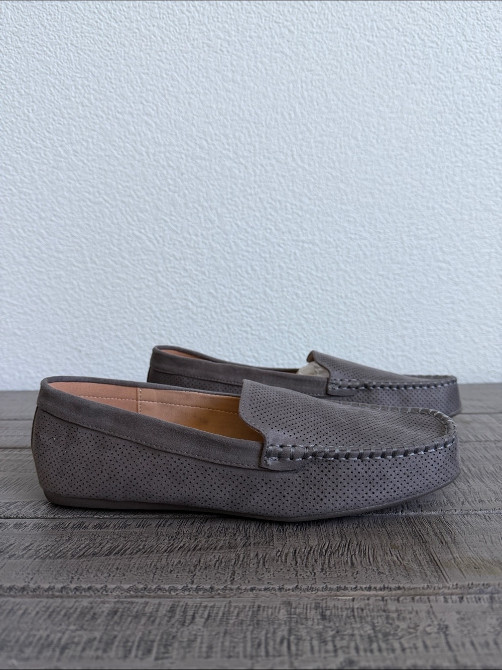 Journee Collection Gray Halsey Slip-On Loafers NIB